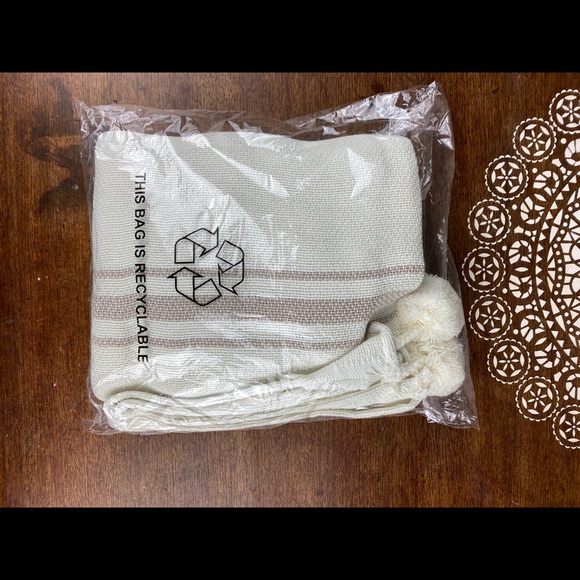 NIP Imani Collective Woven Throw Blanket in Cream - Picture 4 of 4